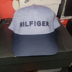 Tommy Hilfiger Heather Gray and Navy Embroidered Cap